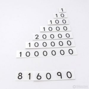 Black Numerals 1 to 1 000 000