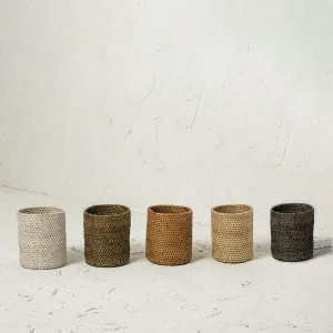 Pen and pencil holder rattan pot
